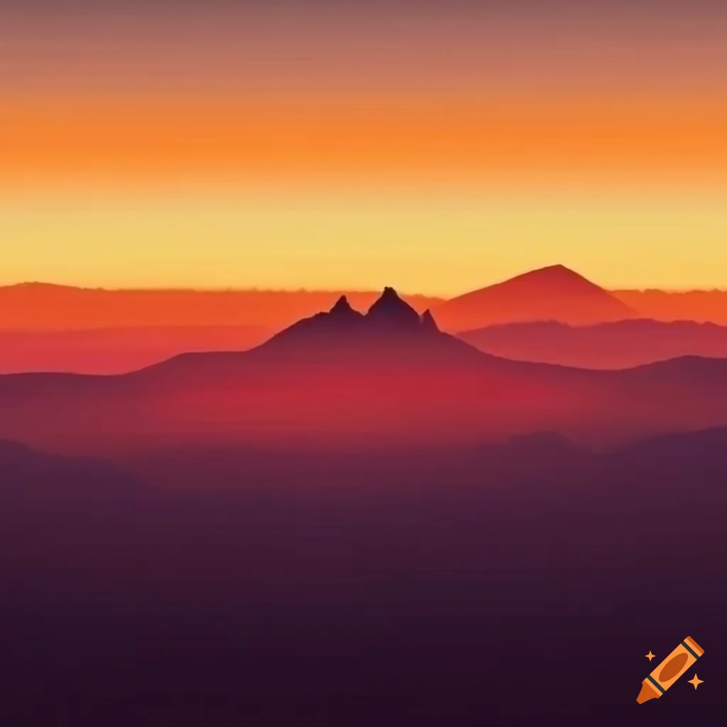 Sunset Mountain View On Craiyon Sunset Mountain View On Craiyon