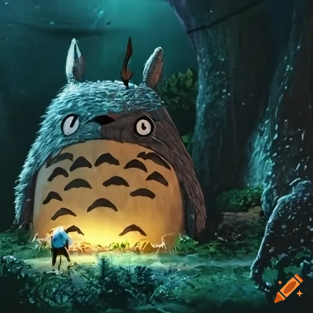 Totoro Blade Runner inspired diorama