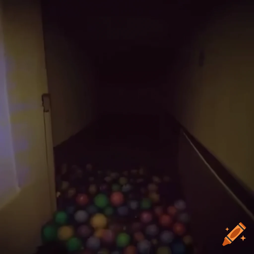 Vintage-style horror image of eerie backrooms on Craiyon