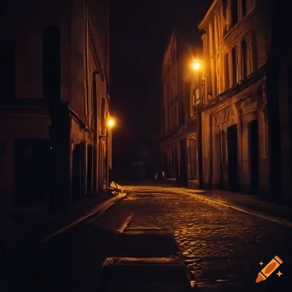 nighttime street scene