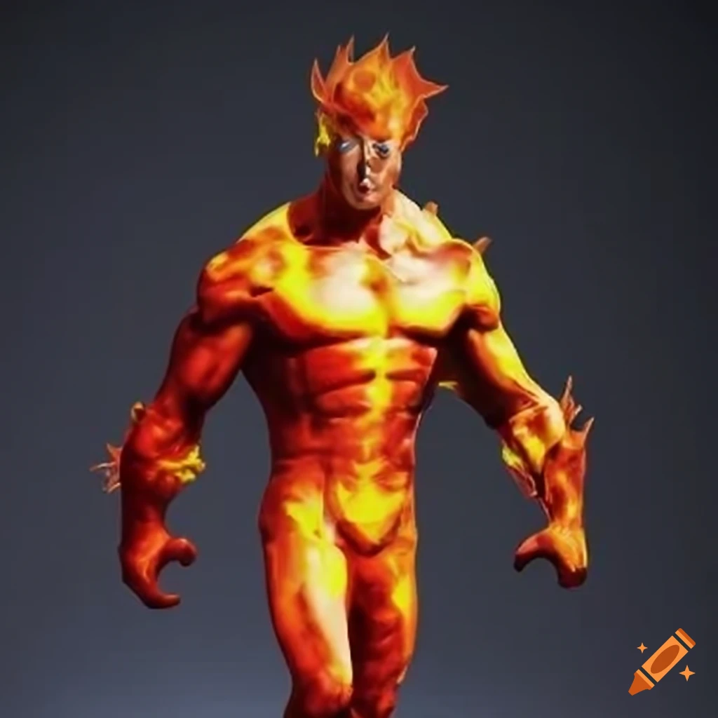 Image of a human torch on Craiyon