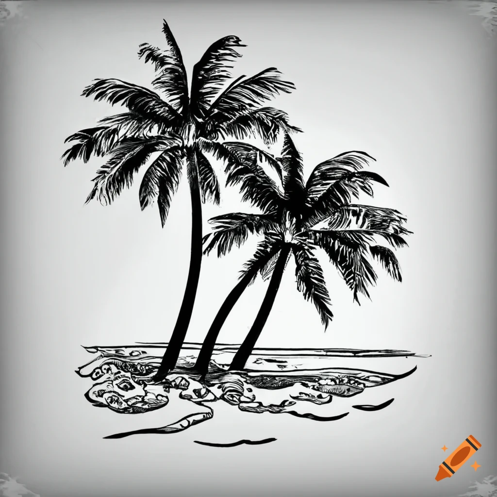 Coconut tree illustration, Coconut Tree, Beach coconut tree pattern, leaf,  tree Branch, branch png | PNGWing