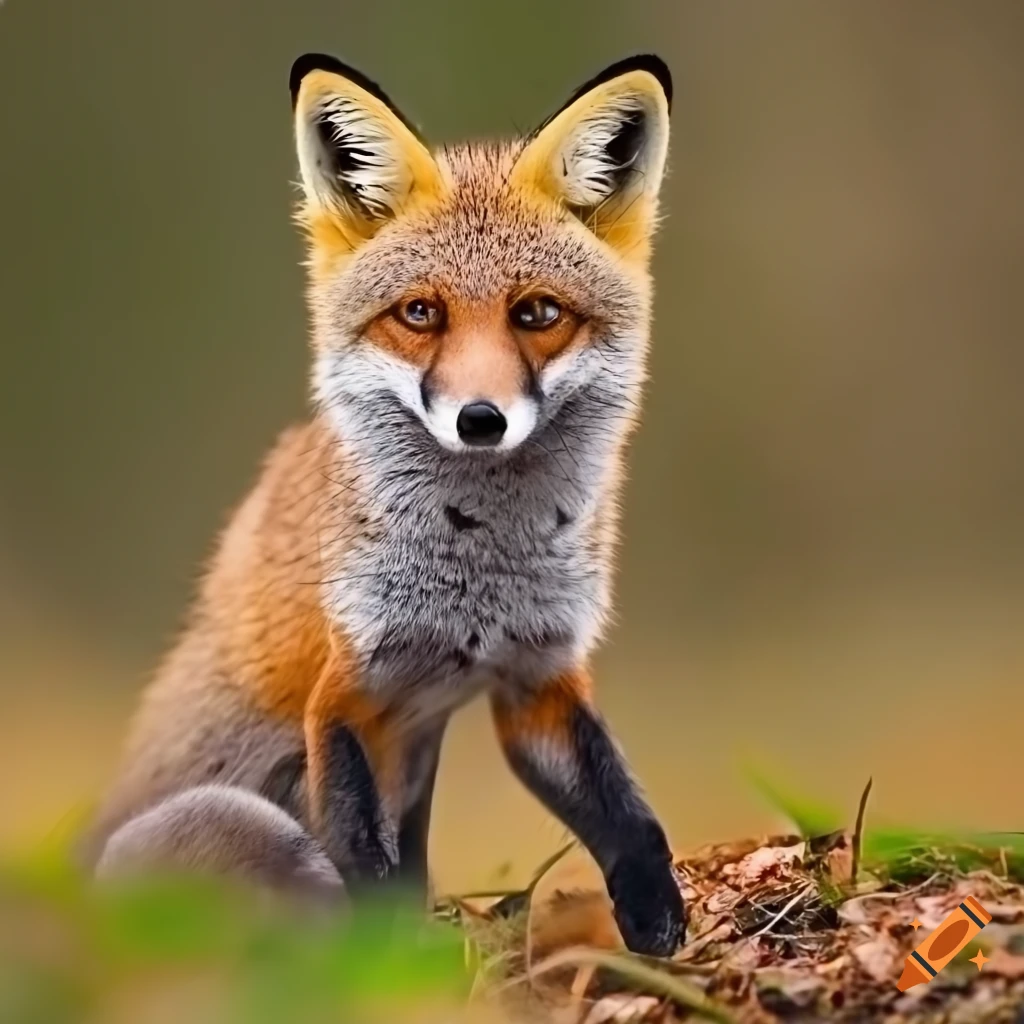 photo d'un renard en train de chasser une souris