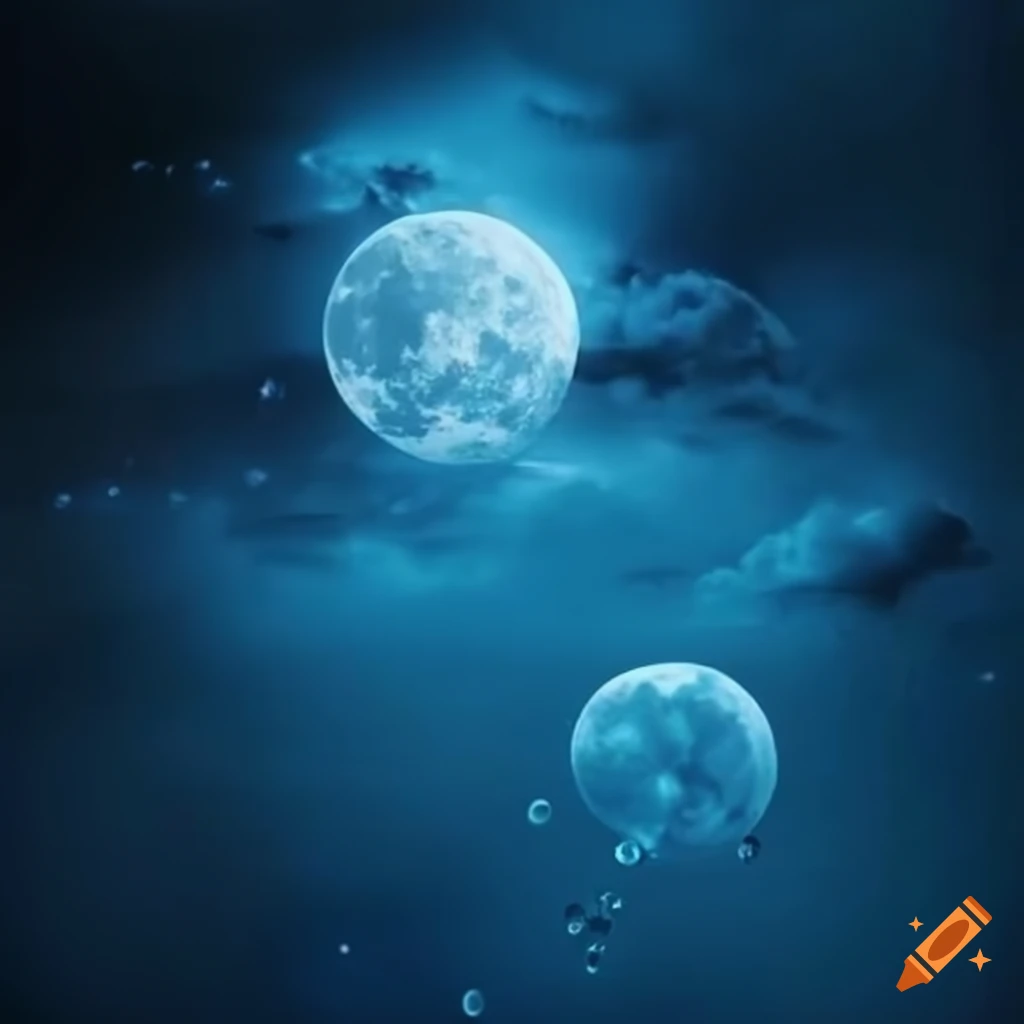 Deep sea under the moonlight on Craiyon