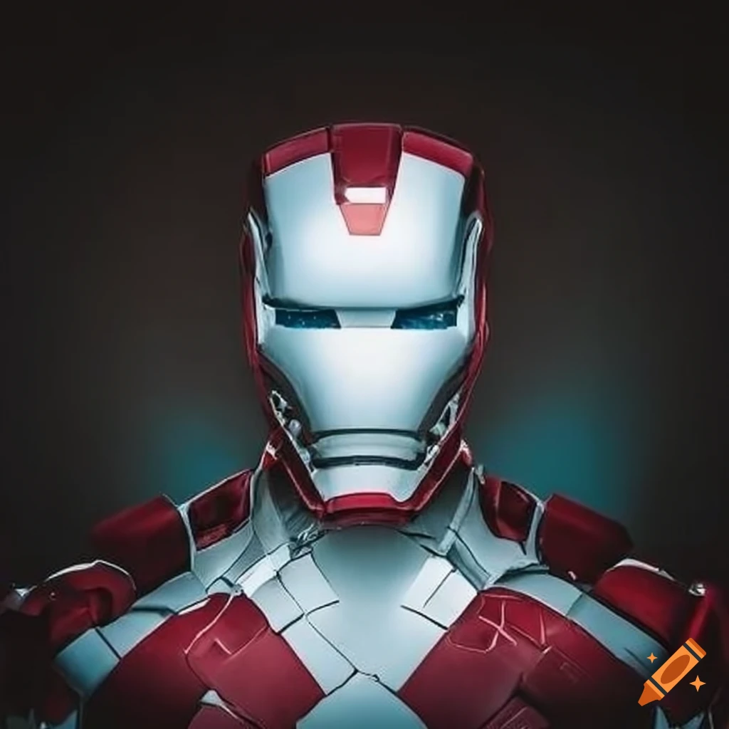 Latvian-themed Iron Man in white and red