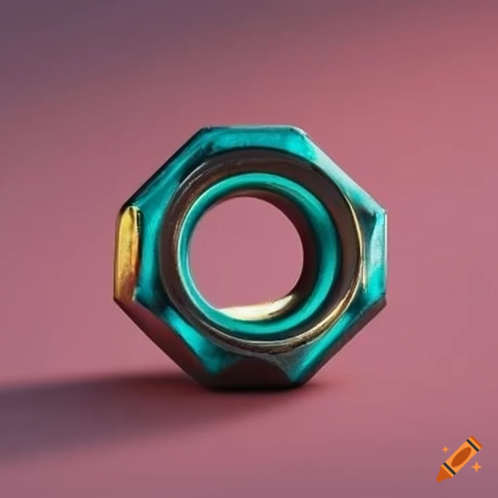 close-up of a hardware nut