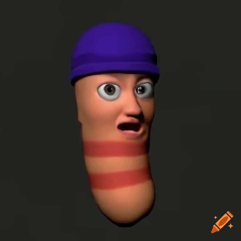 eminem-detailed-model-from-worms-3d-on-craiyon
