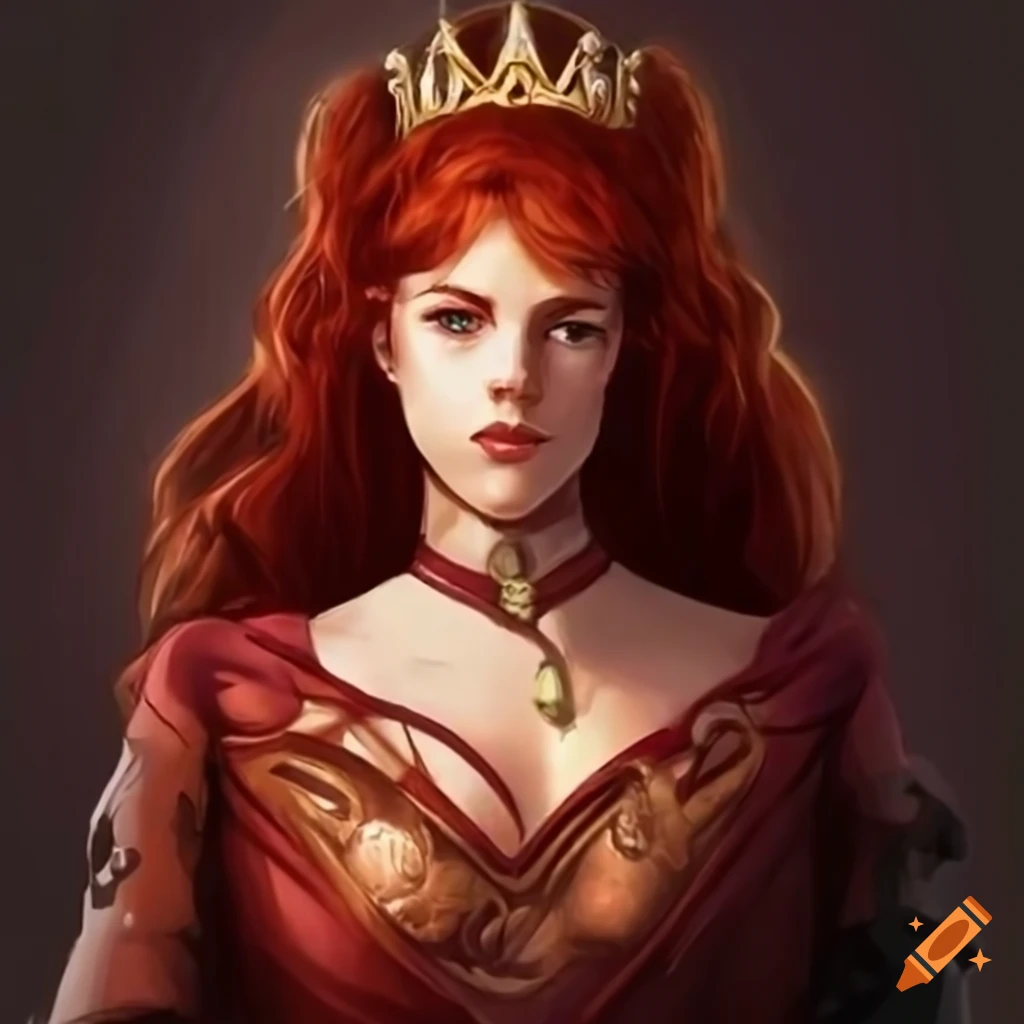 Image Of A Red haired Queen On Craiyon