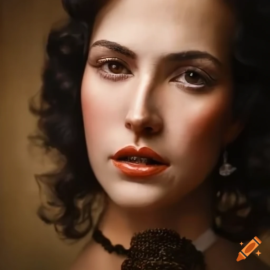 Detailed portrait of a female in a unique art style