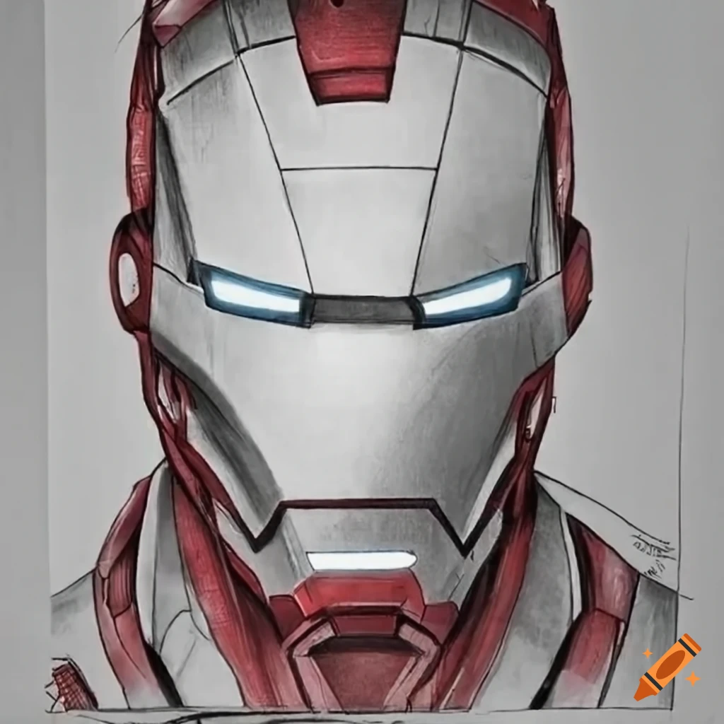 Iron man Drawing Tutorial - How to draw Iron man step by step