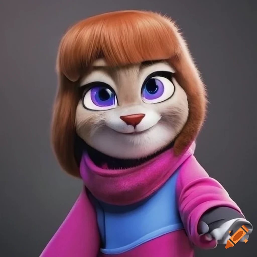 Detailed portrait of mabel pines turning into judy hopps