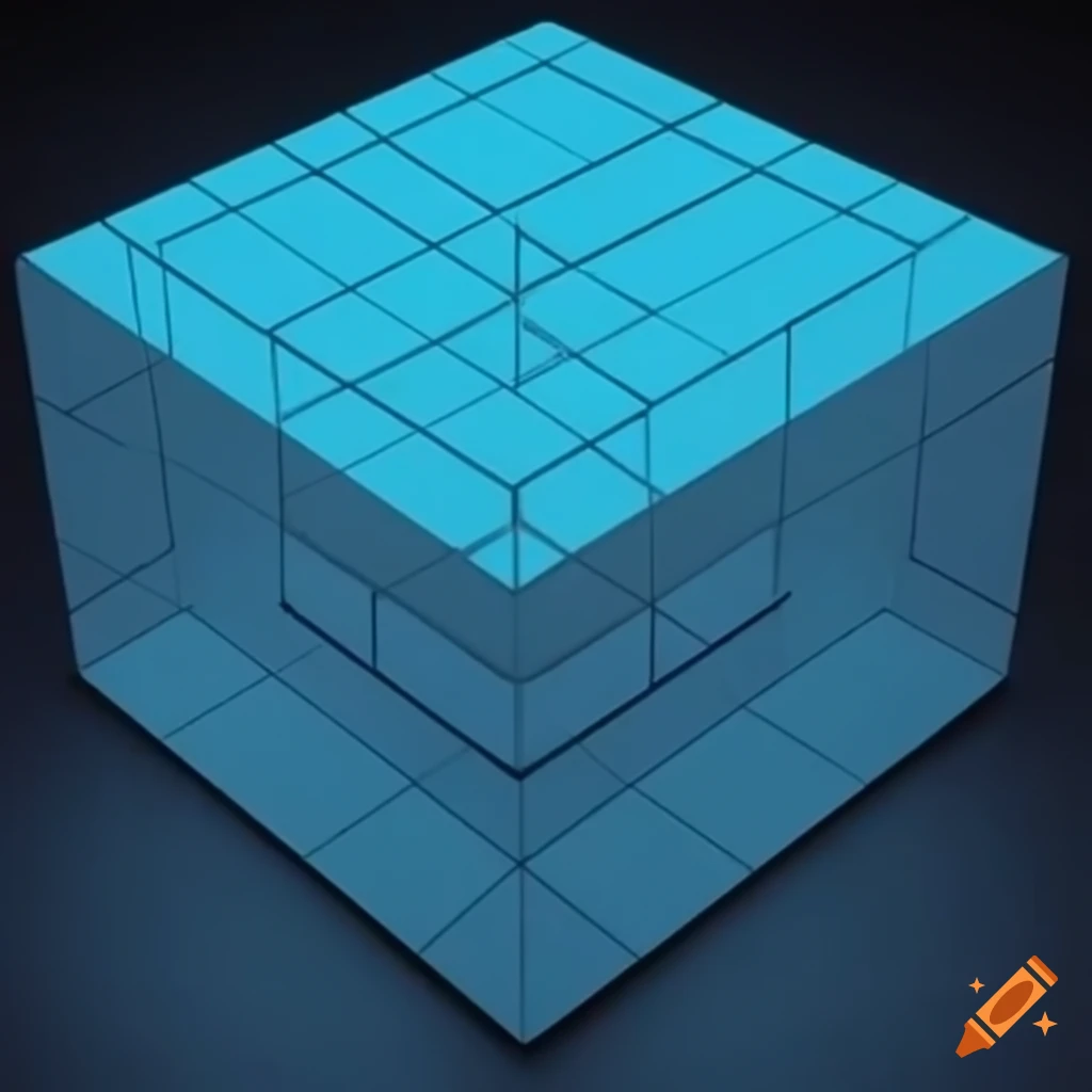 3d scan of a cube using lidar on craiyon
