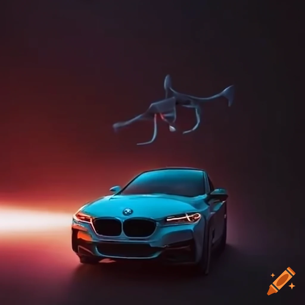 Bmw car, drone, sony camera