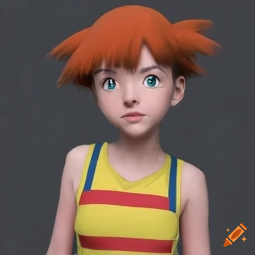 Realistic depiction of misty from pokemon