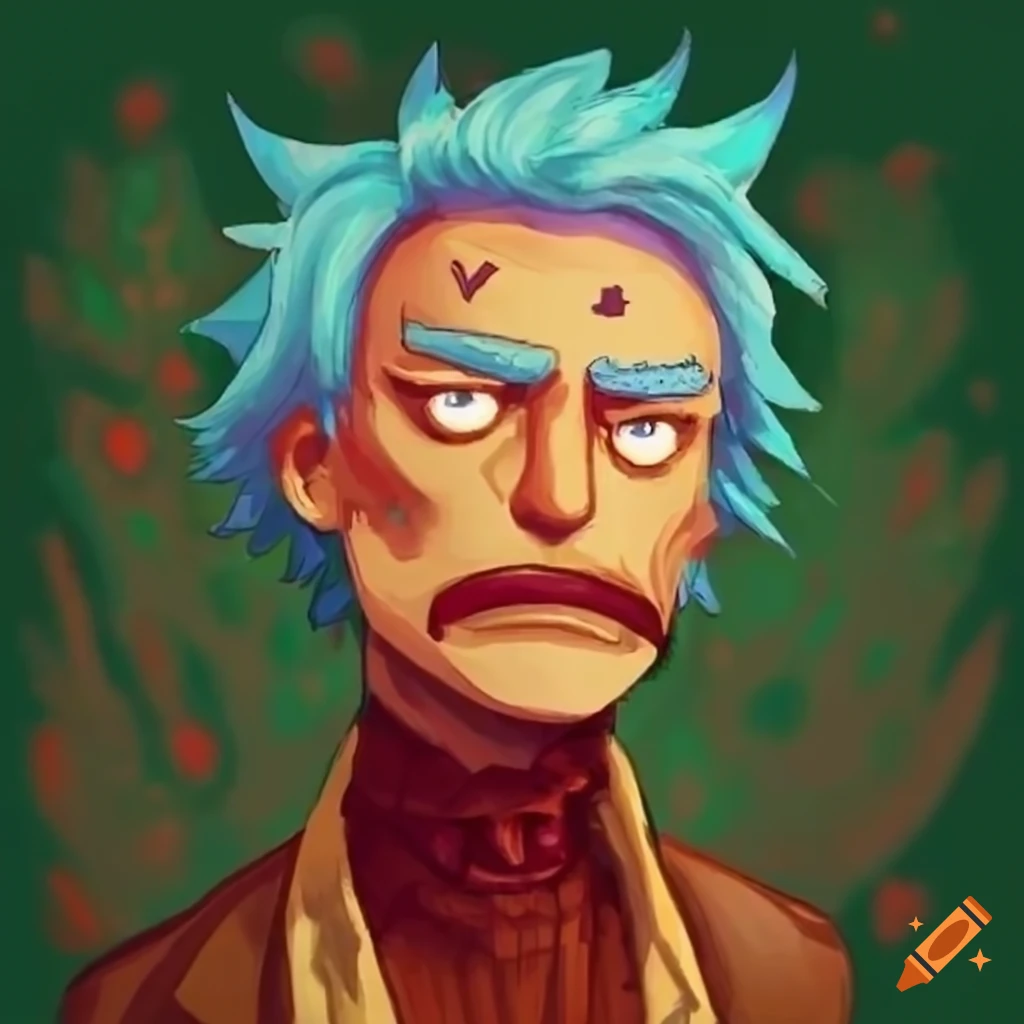 Rick Sanchez as a character in Stardew Valley