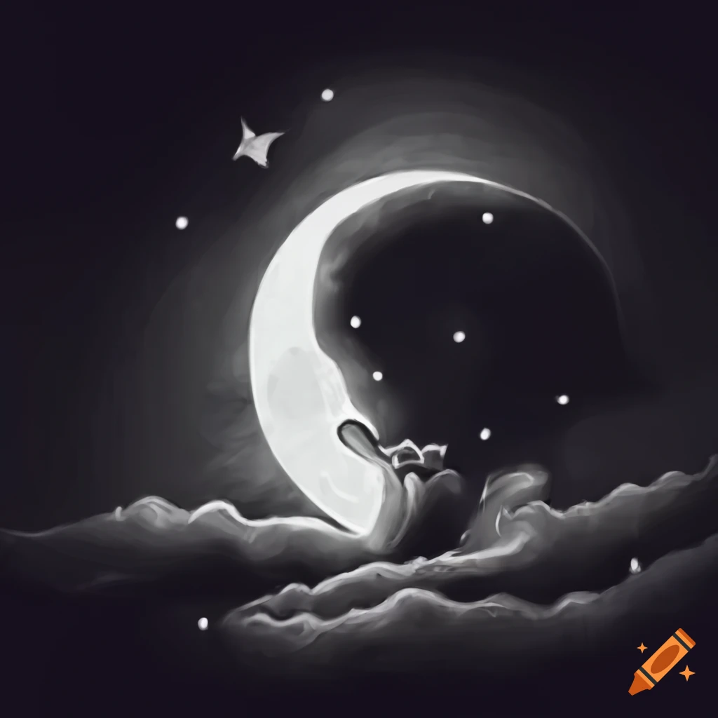 image of a rabbit in the moon