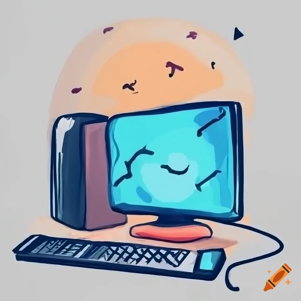Drawing Of A Computer Drawing Of A Computer