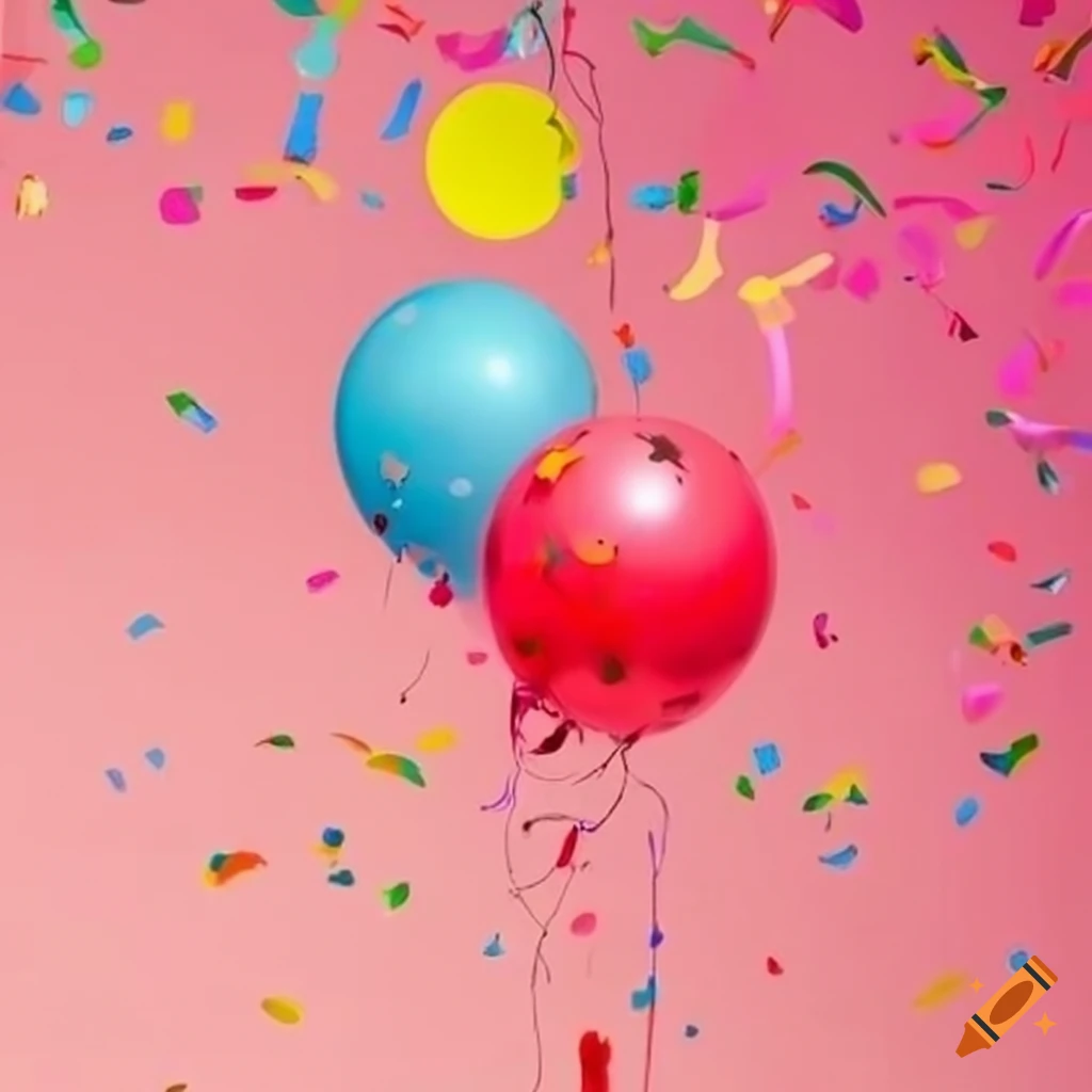 Colorful Balloons With Strings On Craiyon