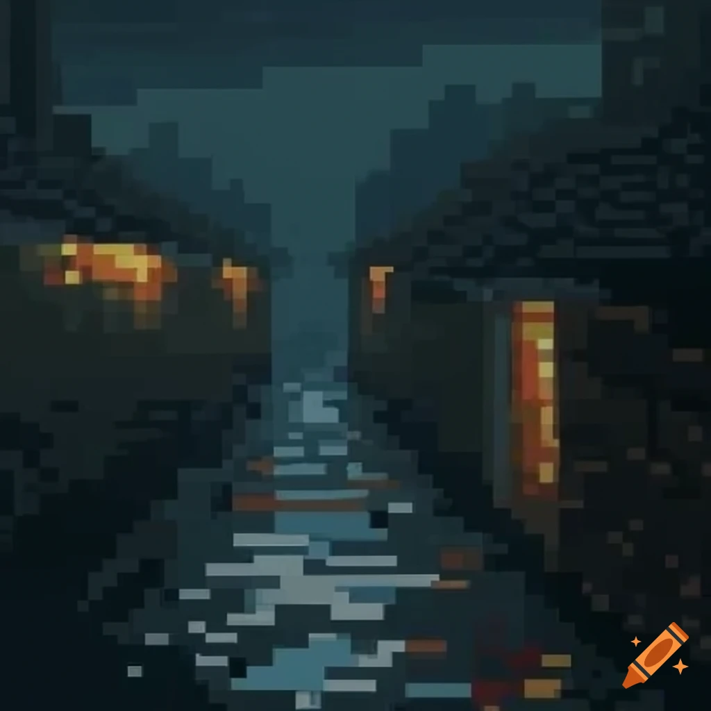 Pixel Art Of A Trench In World War I At Night On Craiyon