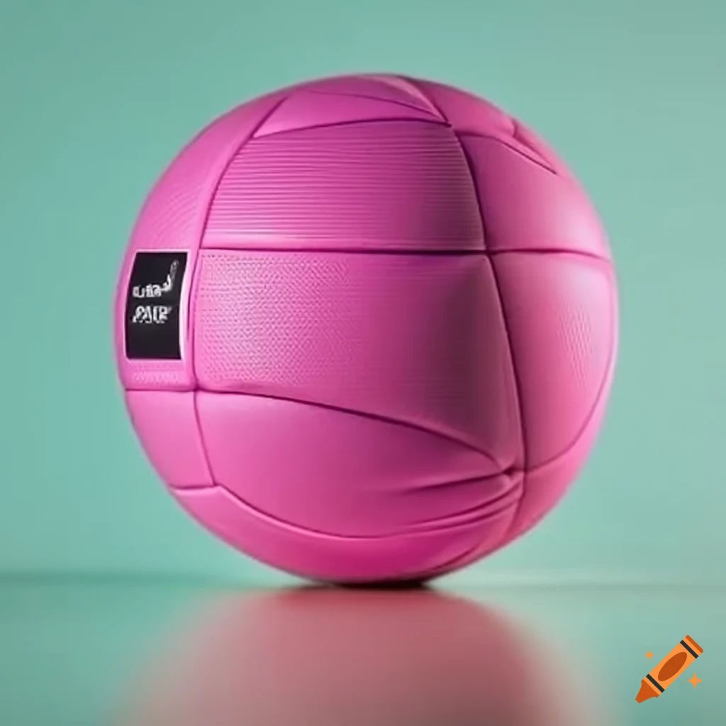 Pink volleyball ball on Craiyon
