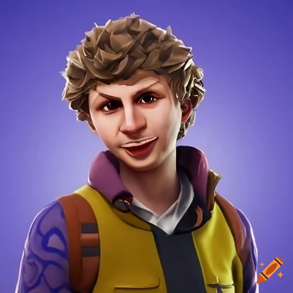 Michael Cera Portrayed As Fortnite Character On Craiyon