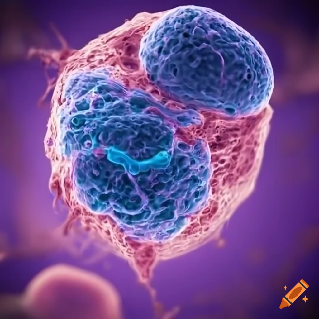 T Cells Fighting Viruses In A Biological Illustration On Craiyon