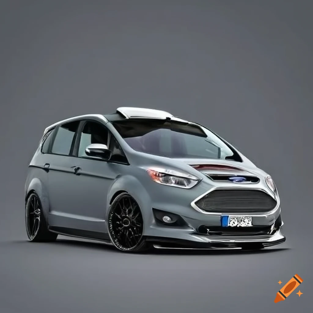 Black ford focus mk3.5 wagon with body kit and carbon accents on Craiyon