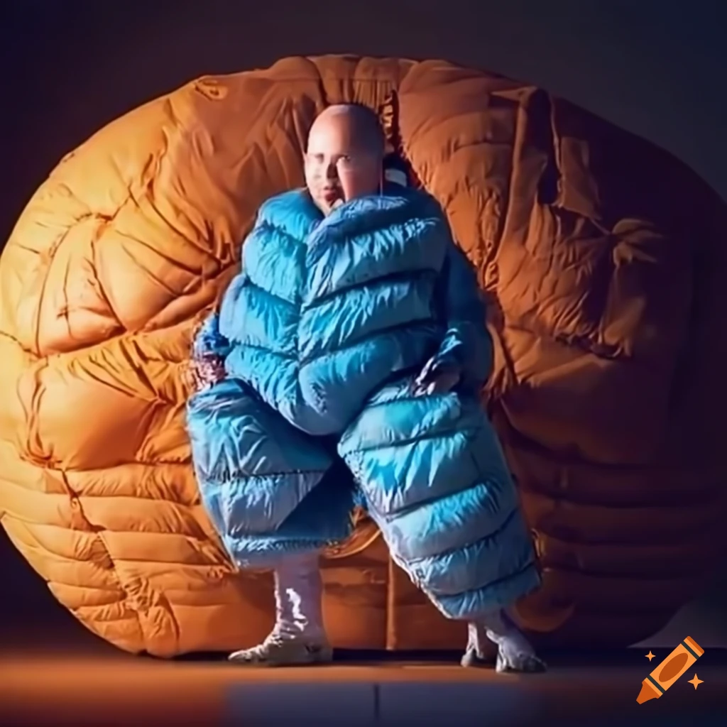 Man wearing the largest puffy vest