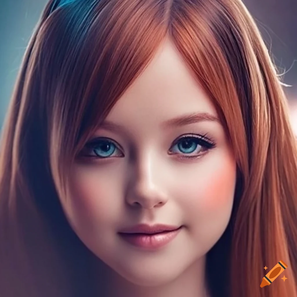 Realistic image of mabel pines from animated series