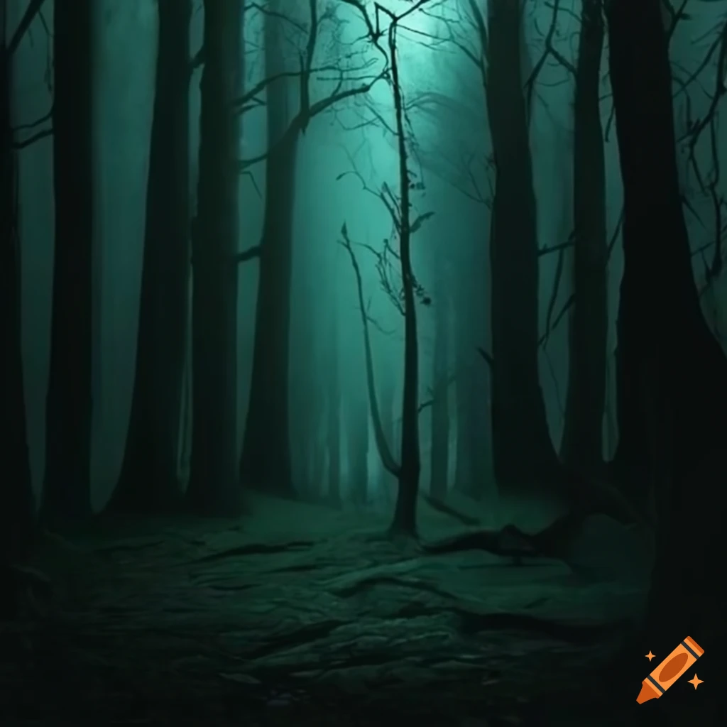 Mysterious dark forest