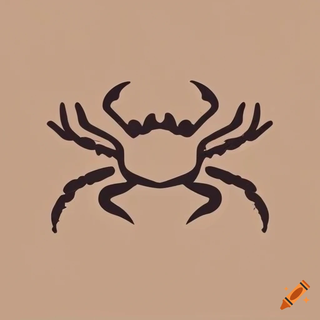 minimalistic crab logo design
