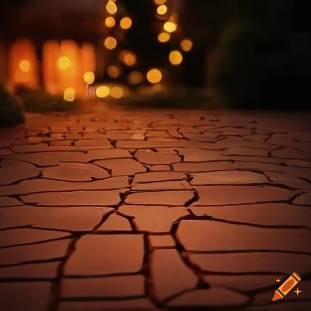 Realistic outdoor flooring with christmas lights