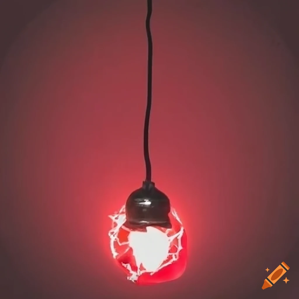 Red fairy light with a broken bulb