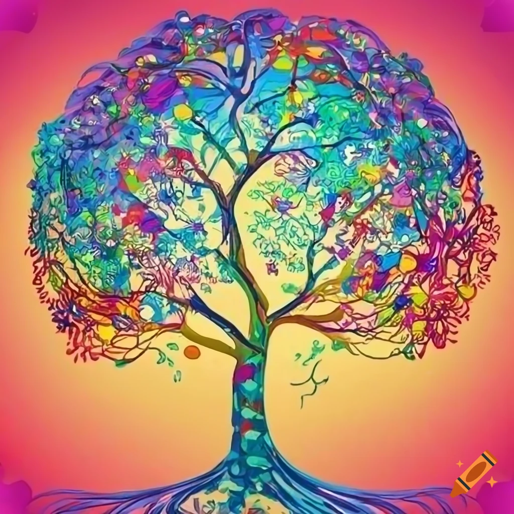 Vector Illustration Of A Tree Of Life Representing Unity On Craiyon 