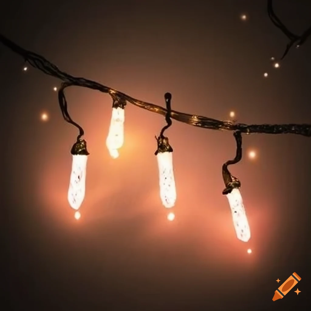 Festive christmas fairy lights on Craiyon