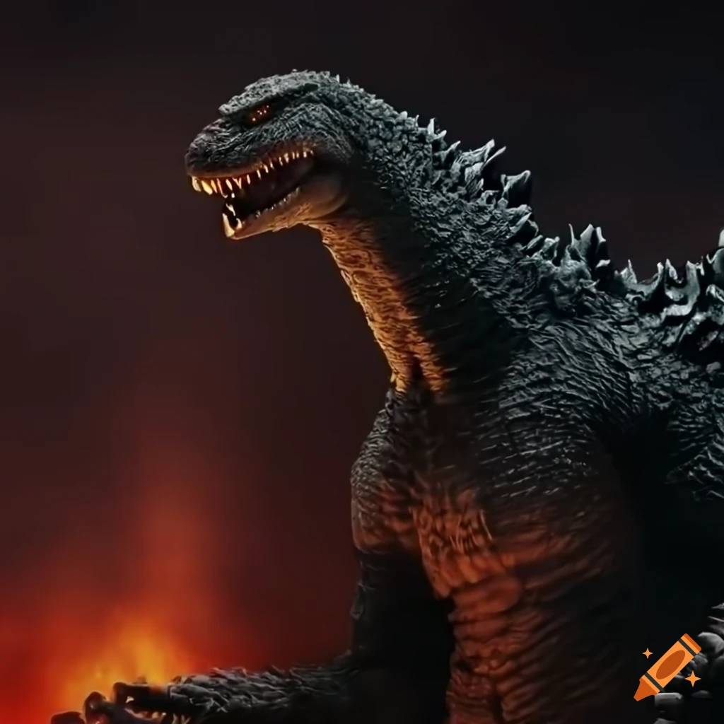 Hd wallpaper of godzilla in a lightningfilled background on Craiyon