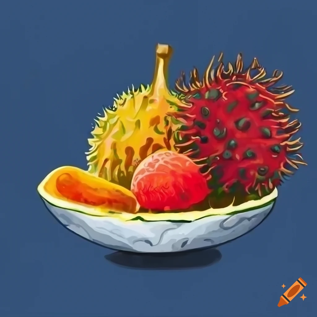 Delicious fresh harvested summer fruits sketches Vector Image