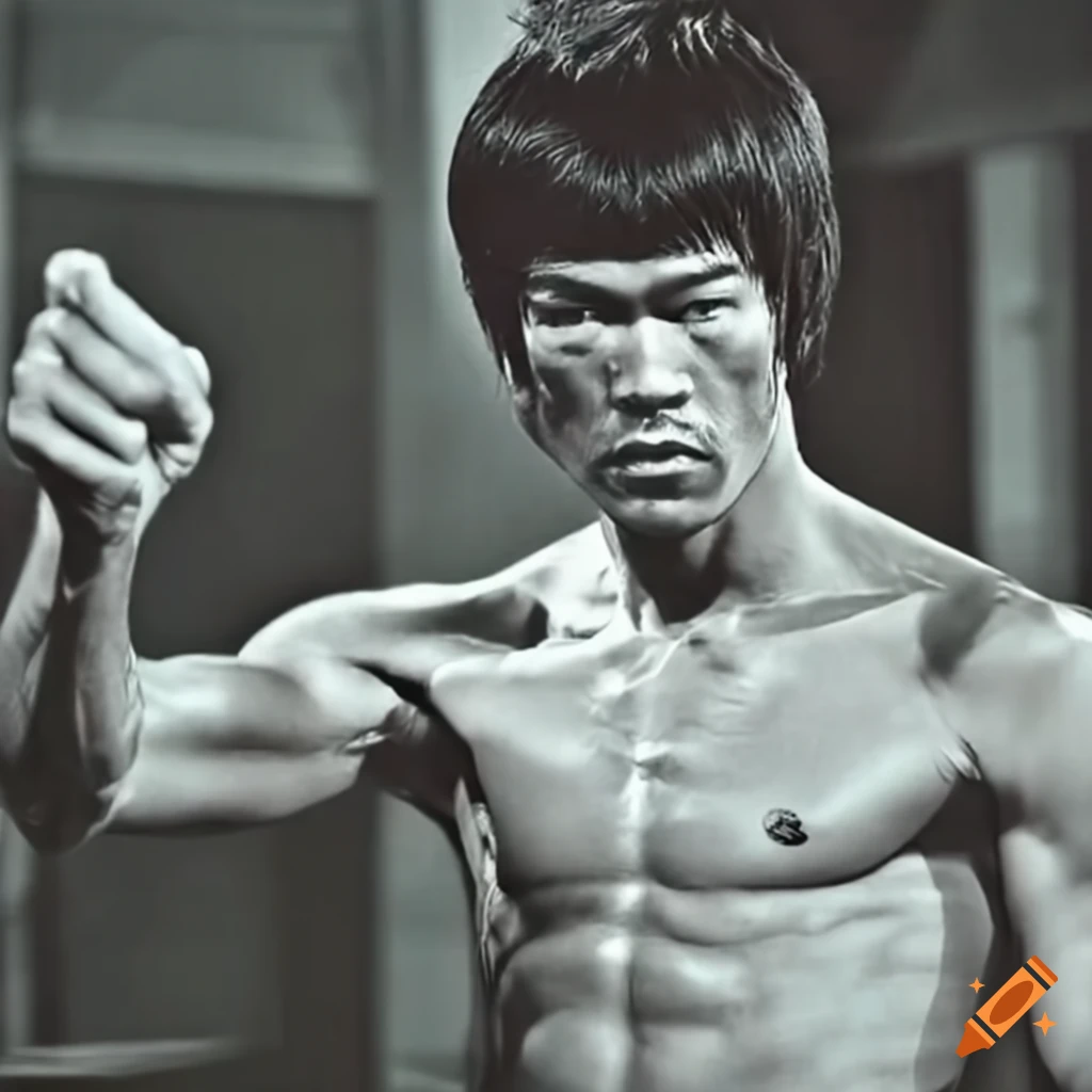 Jackie Chan combattant Bruce Lee