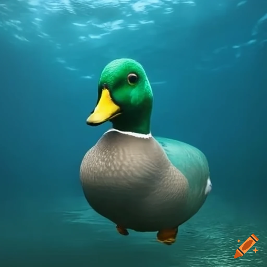 duck floating beside a boat in the ocean
