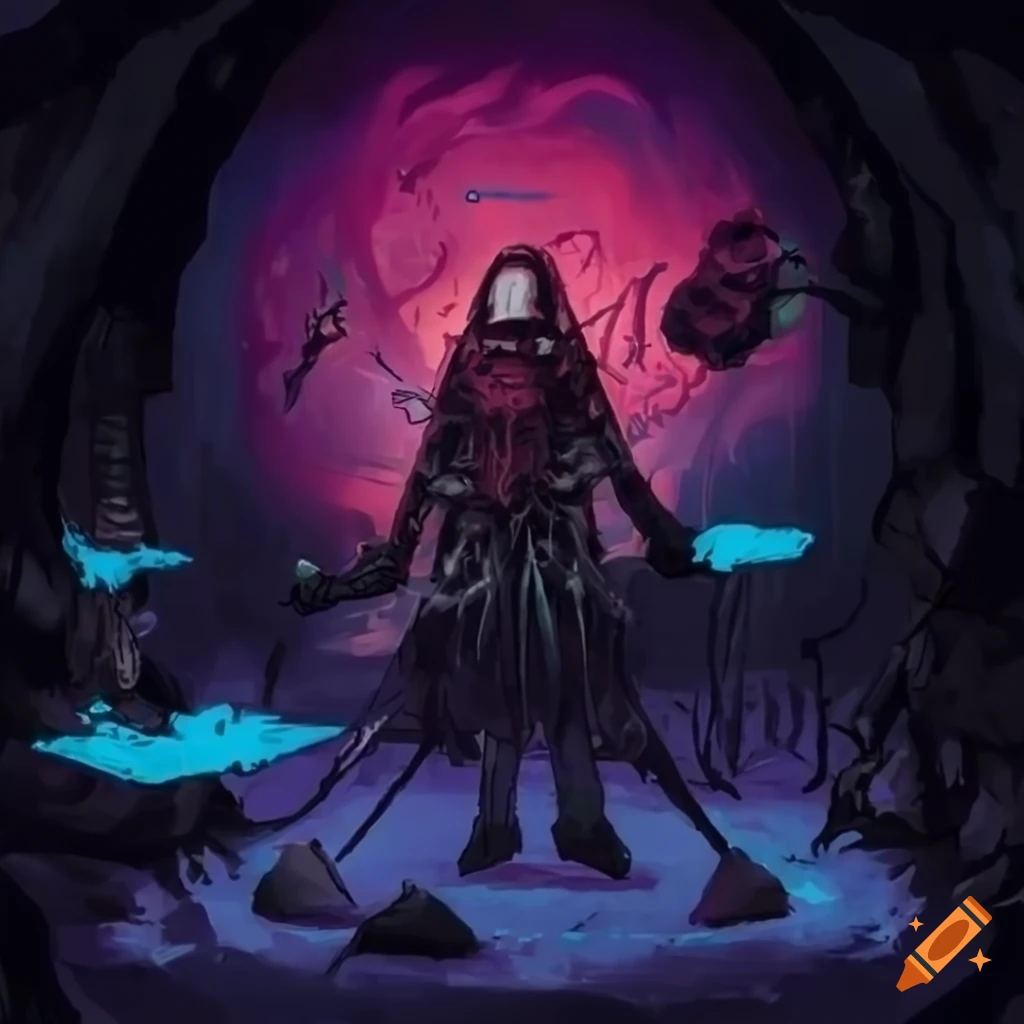 death metal album art inspired by 'Risk of Rain'