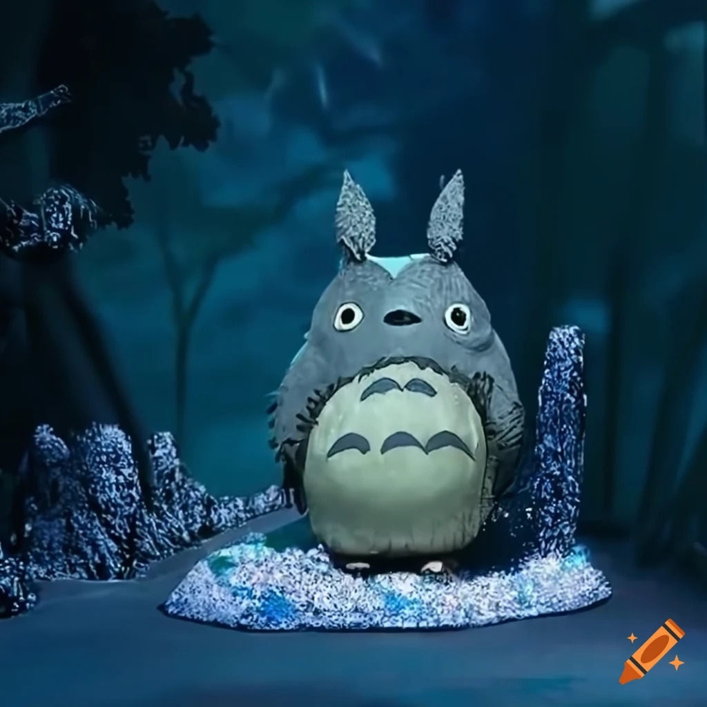 Totoro Blade Runner themed diorama