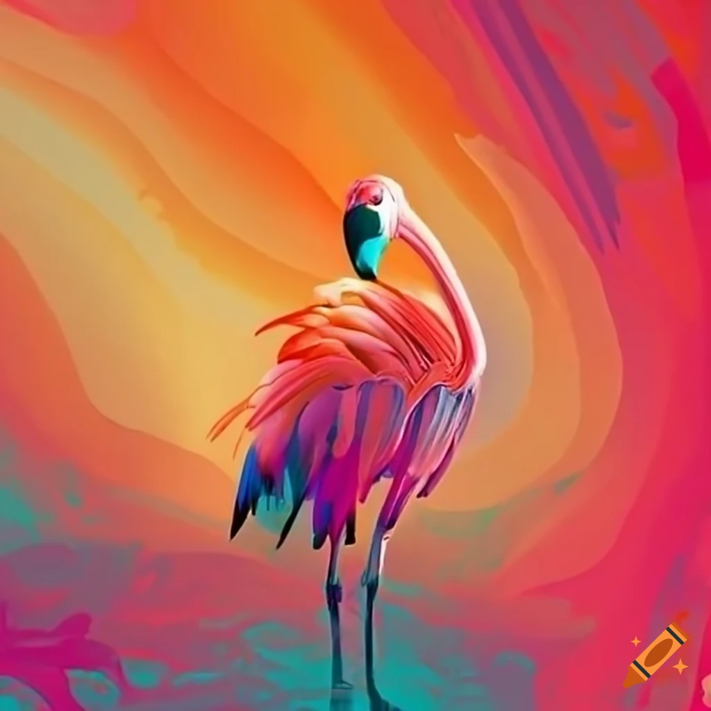 Flamingo orchestra in earthy tones