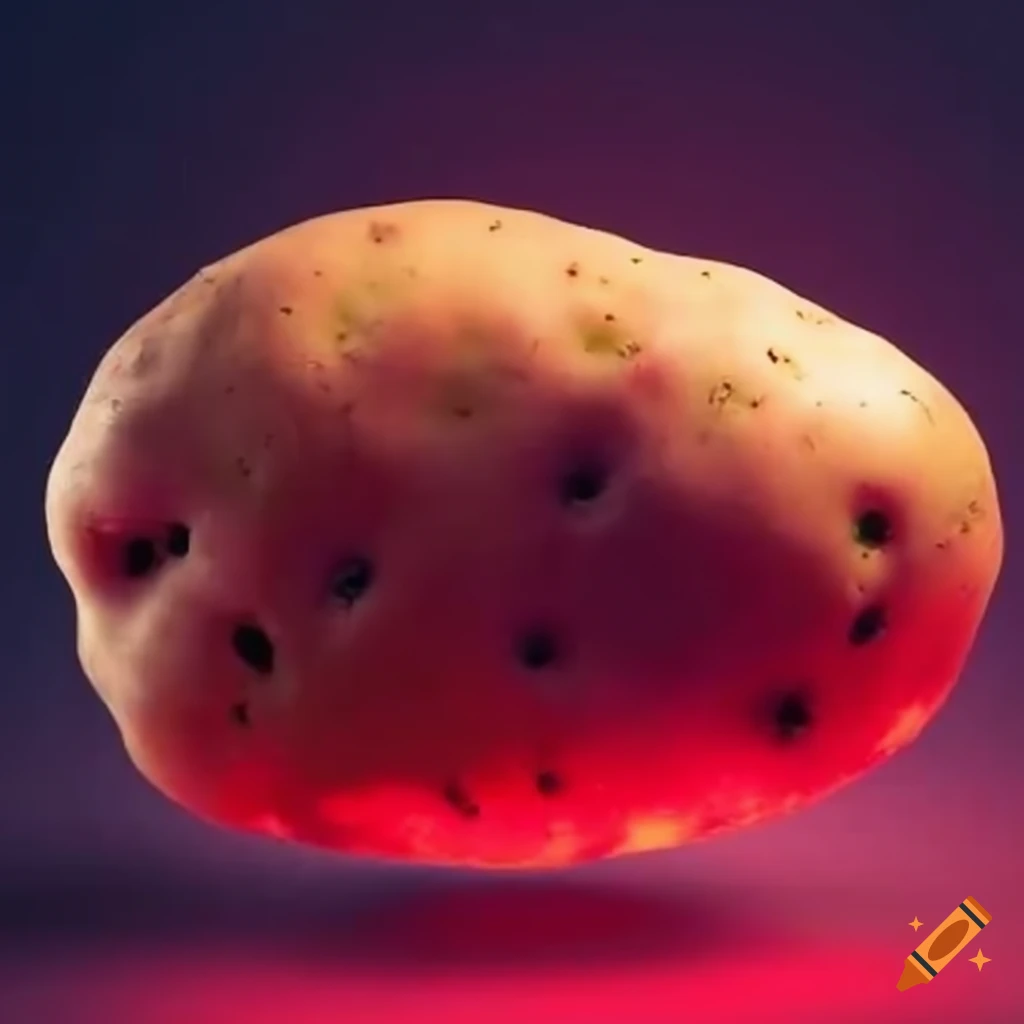 Burning red potato image on craiyon