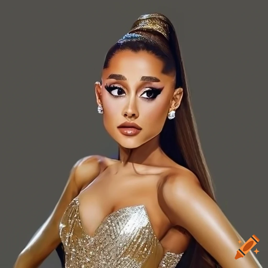 Realistic barbie doll that resembles ariana grande that has subtle