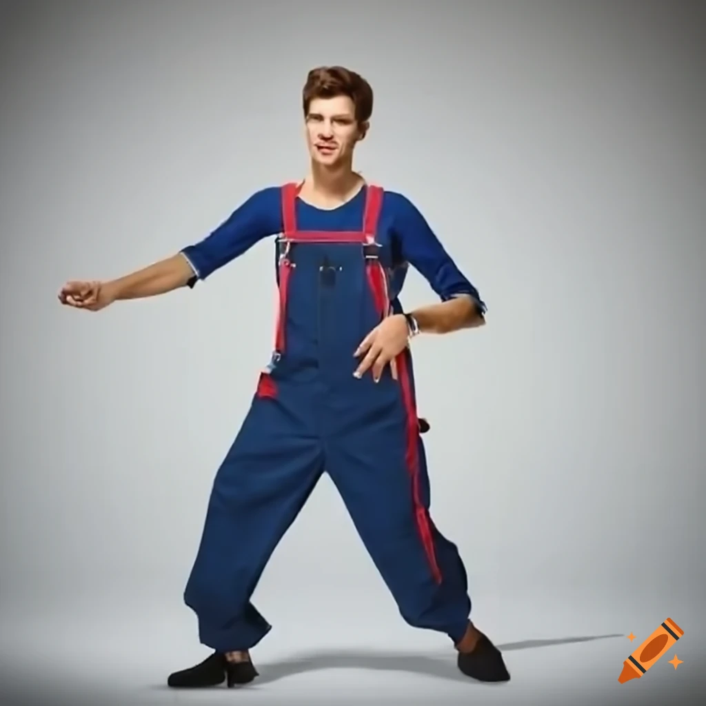 Image of a man dancing in overalls on Craiyon