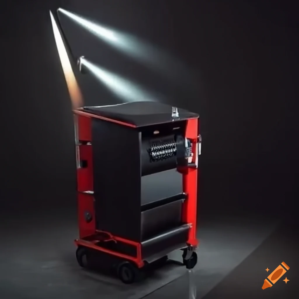 Cart machine with laser light on Craiyon