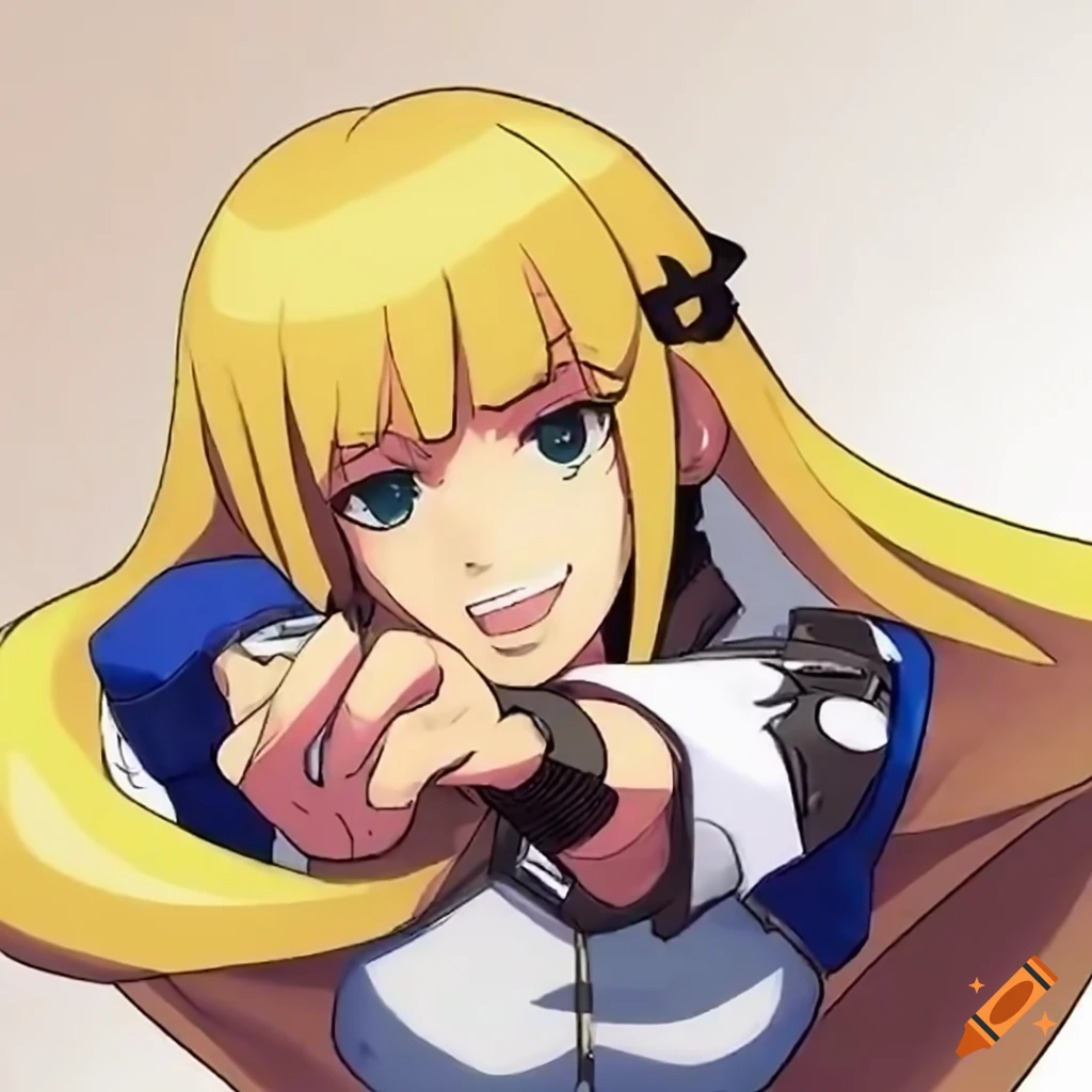 Character of bridget from guilty gear smiling