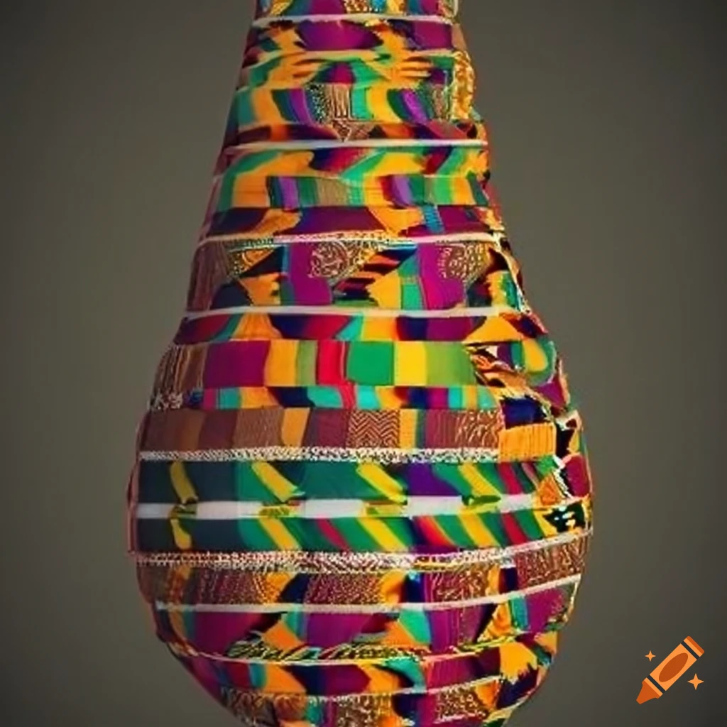 Christmas ornaments with african kente' cloth pattern