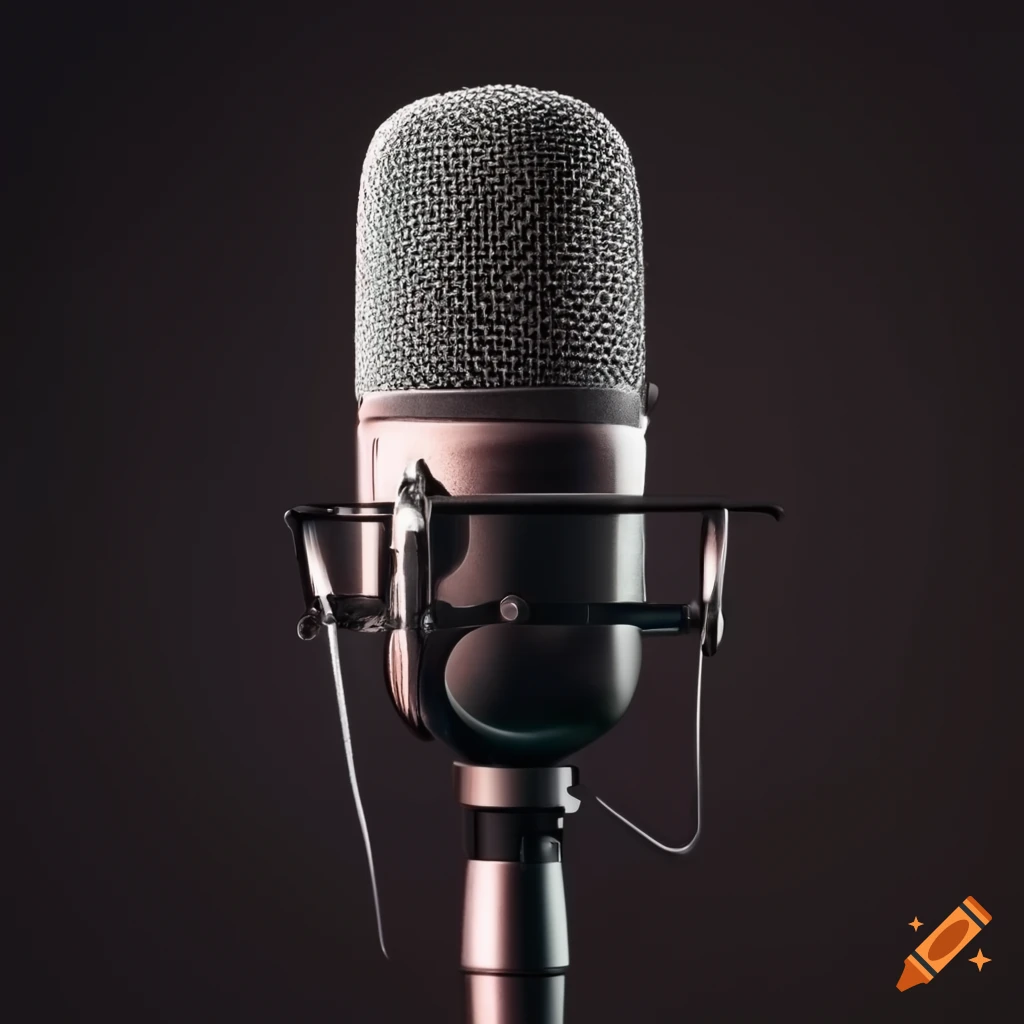 Professional studio microphone on Craiyon