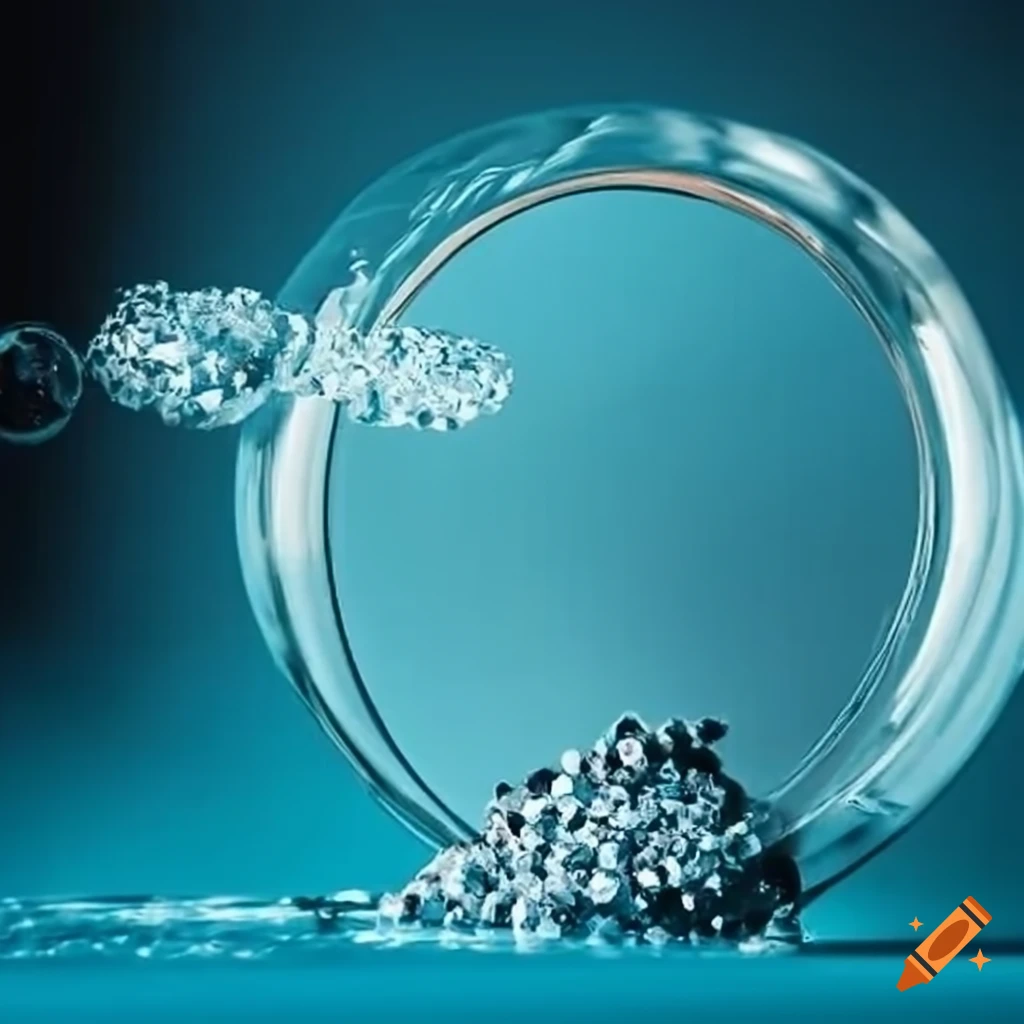 Image of a resin matrix with scattered salt or polymer particles on Craiyon